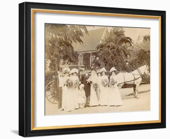 The Wedding of Mr. Edwin Frederick Sage to Clare Weston at St. Stephen's Selly Hill-null-Framed Photographic Print