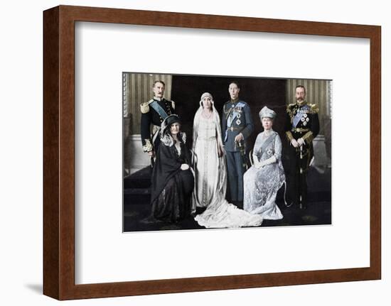 The wedding of the Duke of York and Lady Elizabeth Bowes-Lyon, 1923.-Unknown-Framed Photographic Print