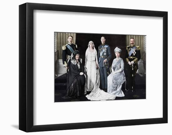 The wedding of the Duke of York and Lady Elizabeth Bowes-Lyon, 1923.-Unknown-Framed Photographic Print