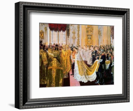 The Wedding of Tsar Nicholas II and the Princess Alix of Hesse-Darmstadt on November 26, 1894-Laurits Regner Tuxen-Framed Giclee Print