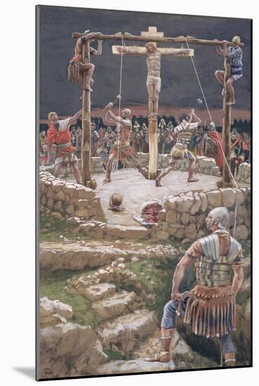 The Wedging of the Cross for 'The Life of Christ', C.1886-94 (W/C and Gouache on Paperboard)-James Jacques Joseph Tissot-Mounted Giclee Print