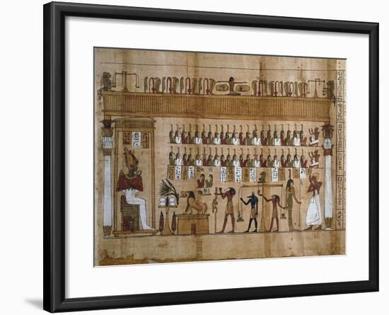 The Weighing of Souls, Chapter 125 of Book of Dead, Detail of Papyrus of Tasnakht-null-Framed Giclee Print