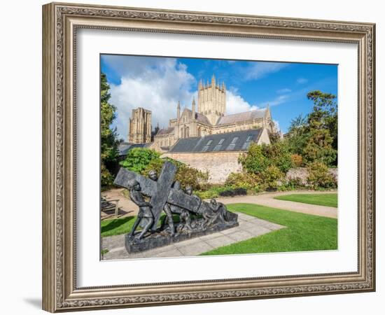 The Weights of our Sins, a sculpture by Josefina de Vasconcello, The Bishop's Palace-Jean Brooks-Framed Photographic Print