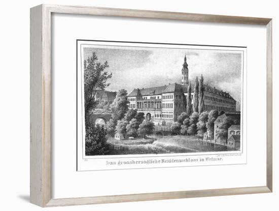 The Weimar City Castle. From: Thüringen und der Harz.. by Friedrich von Sydow, 1839-null-Framed Giclee Print