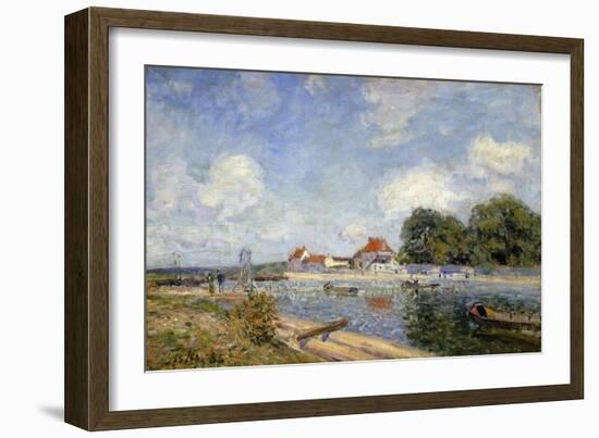 The Weir on the Loing at Saint-Mammes; Le Barrage Du Loing a Saint-Mammes, 1885-Alfred Sisley-Framed Giclee Print