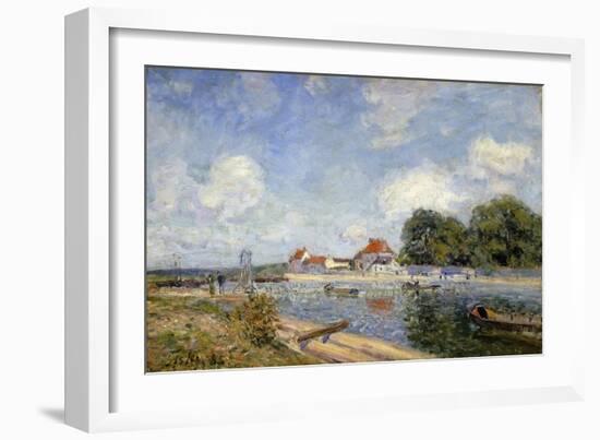 The Weir on the Loing at Saint-Mammes; Le Barrage Du Loing a Saint-Mammes, 1885-Alfred Sisley-Framed Giclee Print