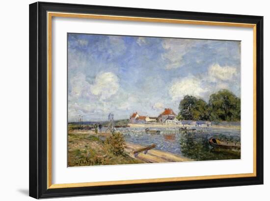 The Weir on the Loing at Saint-Mammes; Le Barrage Du Loing a Saint-Mammes, 1885-Alfred Sisley-Framed Giclee Print