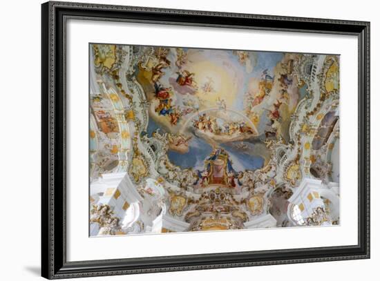 The Weiskirche (White Church), UNESCO World Heritage Site, Near Fussen, Bavaria, Germany, Europe-Robert Harding-Framed Photographic Print