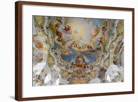 The Weiskirche (White Church), UNESCO World Heritage Site, Near Fussen, Bavaria, Germany, Europe-Robert Harding-Framed Photographic Print