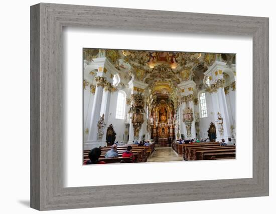 The Weiskirche (White Church), UNESCO World Heritage Site, Near Fussen, Bavaria, Germany, Europe-Robert Harding-Framed Photographic Print