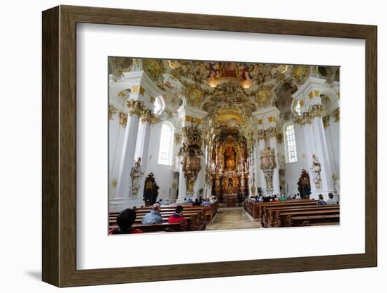 The Weiskirche (White Church), UNESCO World Heritage Site, Near Fussen, Bavaria, Germany, Europe-Robert Harding-Framed Photographic Print