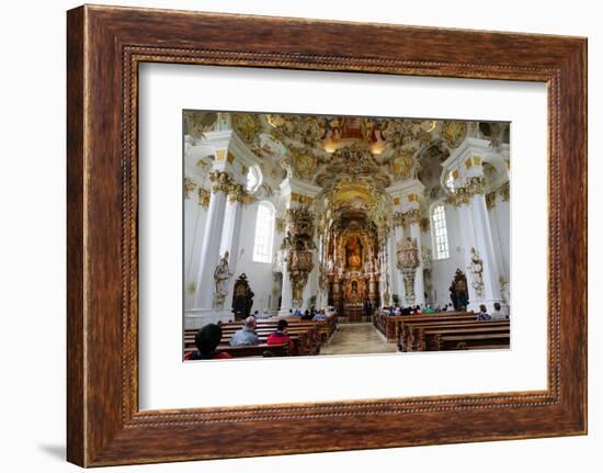 The Weiskirche (White Church), UNESCO World Heritage Site, Near Fussen, Bavaria, Germany, Europe-Robert Harding-Framed Photographic Print