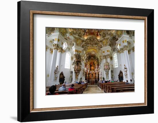 The Weiskirche (White Church), UNESCO World Heritage Site, Near Fussen, Bavaria, Germany, Europe-Robert Harding-Framed Photographic Print