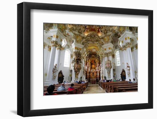 The Weiskirche (White Church), UNESCO World Heritage Site, Near Fussen, Bavaria, Germany, Europe-Robert Harding-Framed Photographic Print