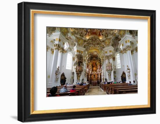 The Weiskirche (White Church), UNESCO World Heritage Site, Near Fussen, Bavaria, Germany, Europe-Robert Harding-Framed Photographic Print