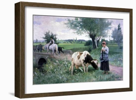 The Well Guarded Cow, 1890-Edouard Bernard Debat-Ponsan-Framed Giclee Print