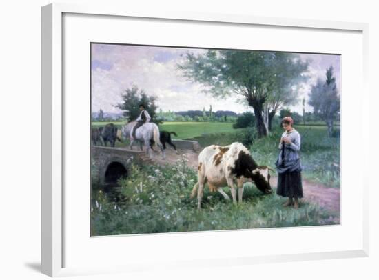 The Well Guarded Cow, 1890-Edouard Bernard Debat-Ponsan-Framed Giclee Print