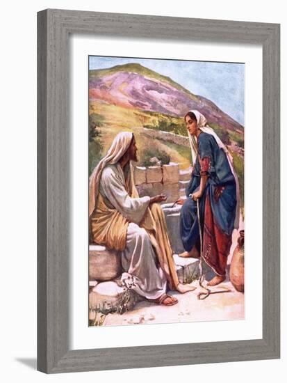 The Well of Sychar-Harold Copping-Framed Giclee Print