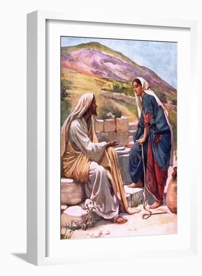 The Well of Sychar-Harold Copping-Framed Giclee Print