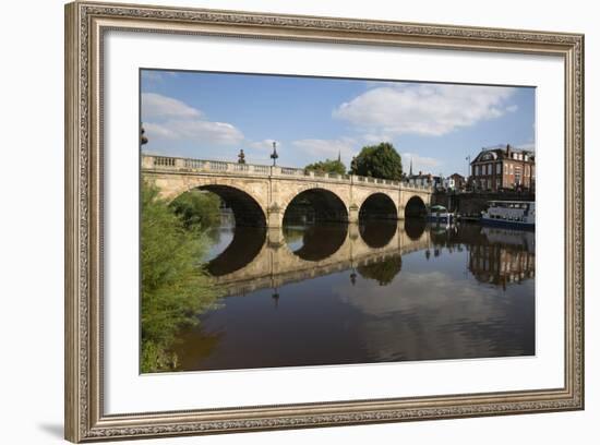 The Welsh Bridge over River Severn, Shrewsbury, Shropshire, England, United Kingdom, Europe-Stuart Black-Framed Photographic Print