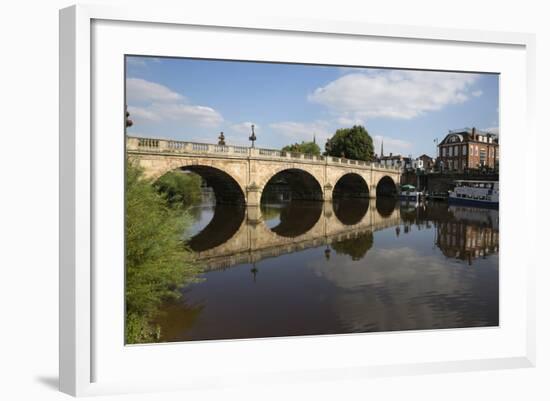 The Welsh Bridge over River Severn, Shrewsbury, Shropshire, England, United Kingdom, Europe-Stuart Black-Framed Photographic Print