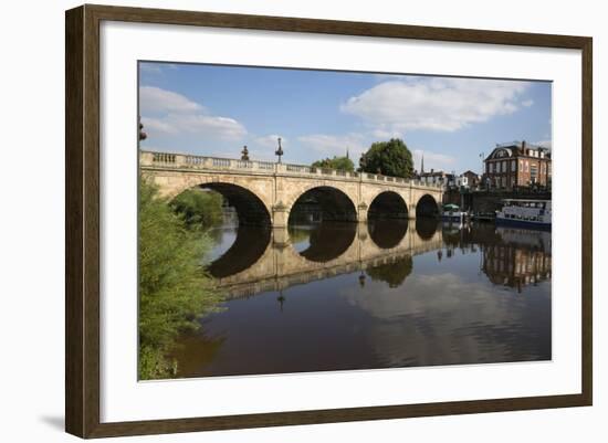 The Welsh Bridge over River Severn, Shrewsbury, Shropshire, England, United Kingdom, Europe-Stuart Black-Framed Photographic Print