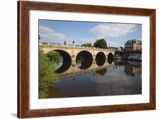 The Welsh Bridge over River Severn, Shrewsbury, Shropshire, England, United Kingdom, Europe-Stuart Black-Framed Photographic Print