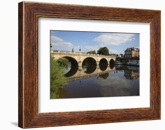 The Welsh Bridge over River Severn, Shrewsbury, Shropshire, England, United Kingdom, Europe-Stuart Black-Framed Photographic Print