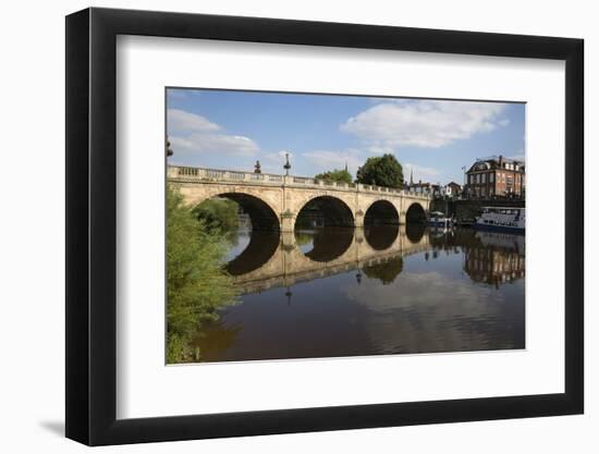 The Welsh Bridge over River Severn, Shrewsbury, Shropshire, England, United Kingdom, Europe-Stuart Black-Framed Photographic Print