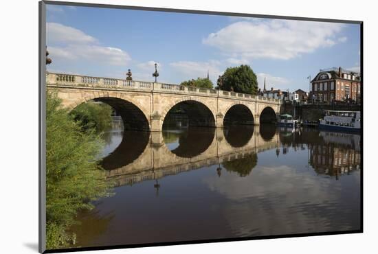 The Welsh Bridge over River Severn, Shrewsbury, Shropshire, England, United Kingdom, Europe-Stuart Black-Mounted Photographic Print