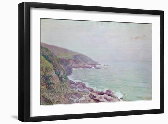 The Welsh Coastline, Misty Morning, 1897 (Oil on Canvas)-Alfred Sisley-Framed Giclee Print