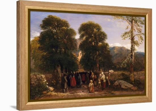 The Welsh Funeral, 1848 (Oil on Canvas)-David Cox-Framed Premier Image Canvas