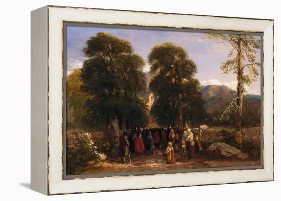 The Welsh Funeral, 1848 (Oil on Canvas)-David Cox-Framed Premier Image Canvas