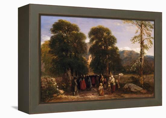 The Welsh Funeral, 1848 (Oil on Canvas)-David Cox-Framed Premier Image Canvas