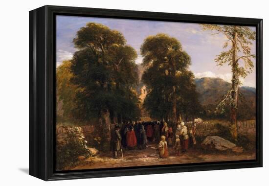 The Welsh Funeral, 1848 (Oil on Canvas)-David Cox-Framed Premier Image Canvas