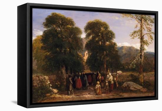 The Welsh Funeral, 1848 (Oil on Canvas)-David Cox-Framed Premier Image Canvas