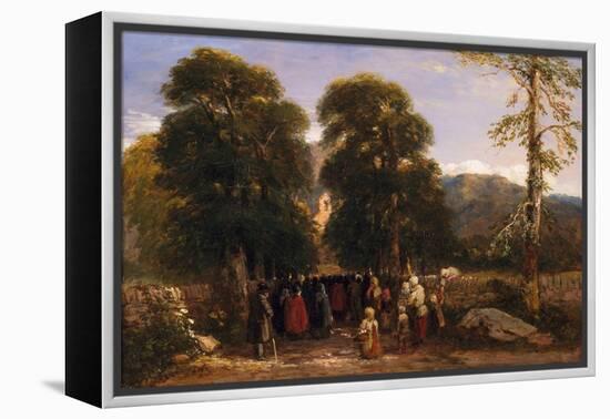 The Welsh Funeral, 1848 (Oil on Canvas)-David Cox-Framed Premier Image Canvas