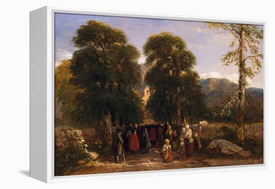 The Welsh Funeral, 1848 (Oil on Canvas)-David Cox-Framed Premier Image Canvas