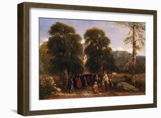 The Welsh Funeral, 1848 (Oil on Canvas)-David Cox-Framed Giclee Print