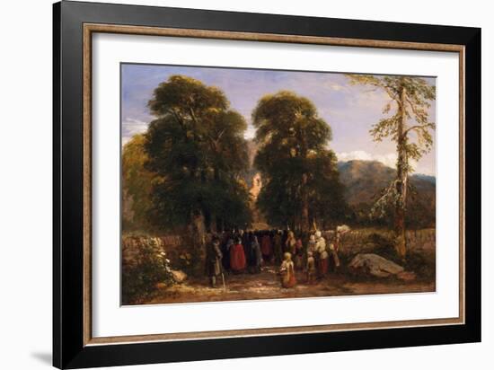 The Welsh Funeral, 1848 (Oil on Canvas)-David Cox-Framed Giclee Print