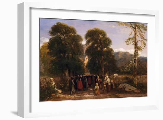 The Welsh Funeral, 1848 (Oil on Canvas)-David Cox-Framed Giclee Print