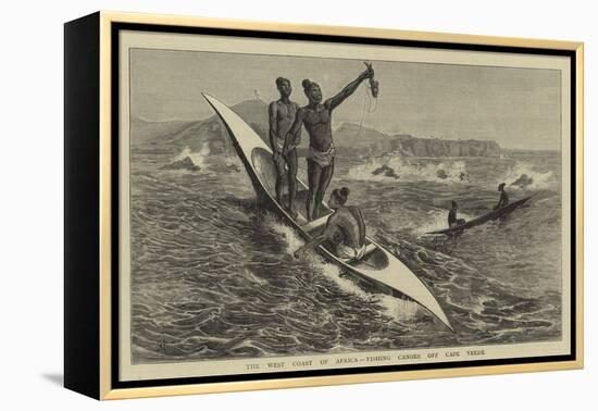 The West Coast of Africa, Fishing Canoes Off Cape Verde-Charles Edwin Fripp-Framed Premier Image Canvas