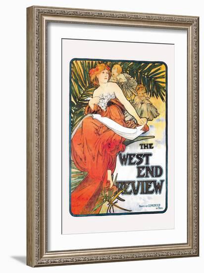 The West End Review-Alphonse Mucha-Framed Art Print