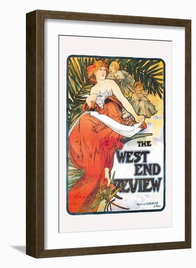 The West End Review-Alphonse Mucha-Framed Art Print