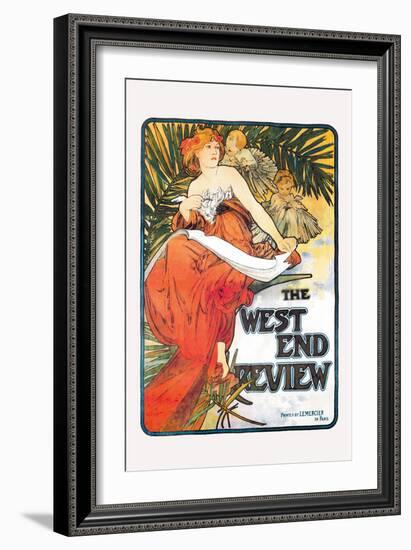 The West End Review-Alphonse Mucha-Framed Art Print