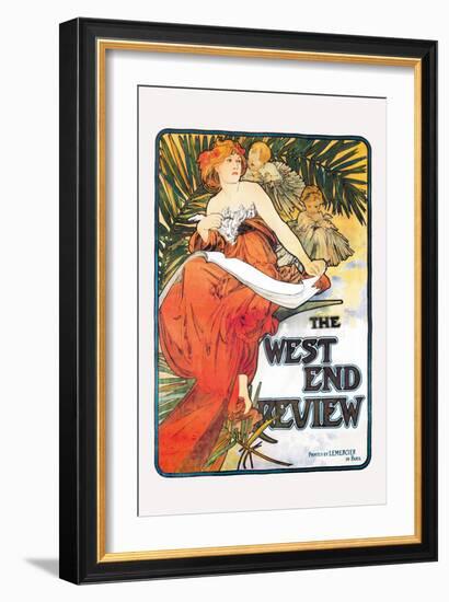 The West End Review-Alphonse Mucha-Framed Art Print