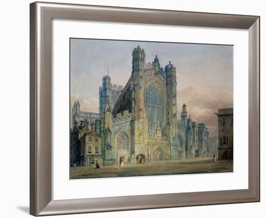 The West Front of Bath Abbey-J. M. W. Turner-Framed Giclee Print