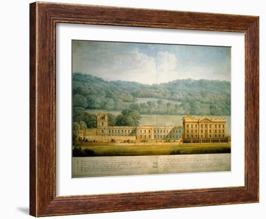 The West Front of Chatsworth House-Sir Jeffry Wyatville-Framed Giclee Print