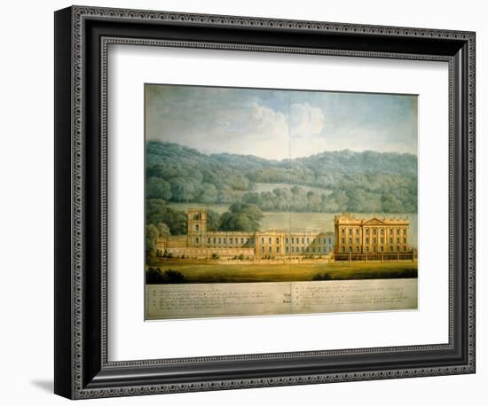 The West Front of Chatsworth House-Sir Jeffry Wyatville-Framed Giclee Print