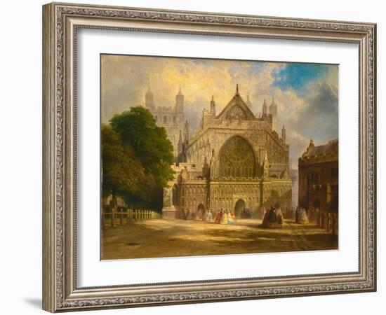 The West Front of Exeter Cathedral, C.1860-F. J. Corri-Framed Giclee Print